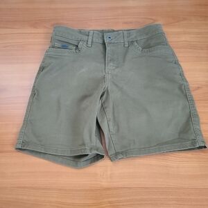 Kuhl Shorts Womens‎ 8 Gray Chino Cotton Outdoor Hiking Climbing Sz 8 Olive Green